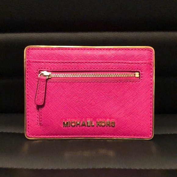 Michael Kors Handbags - Michael Kors | Pink & Gold Coin Wallet